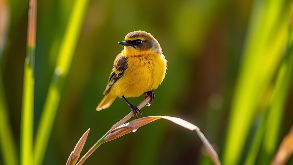 brightly colored songbird species