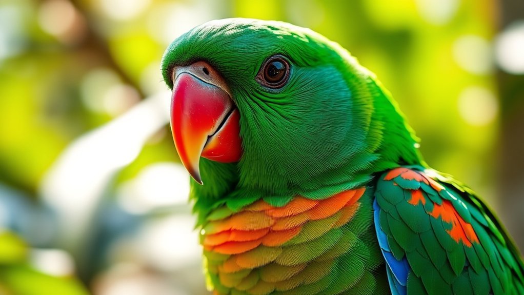 colorful and exotic bird