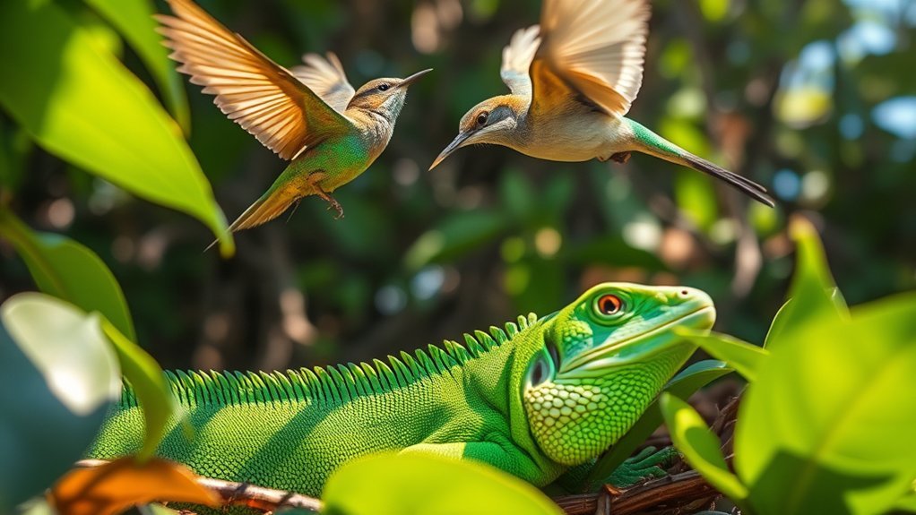 lizards as avian prey