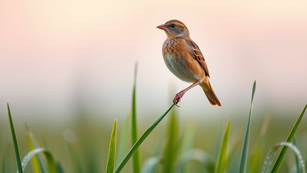morning songbird delightedly chirping