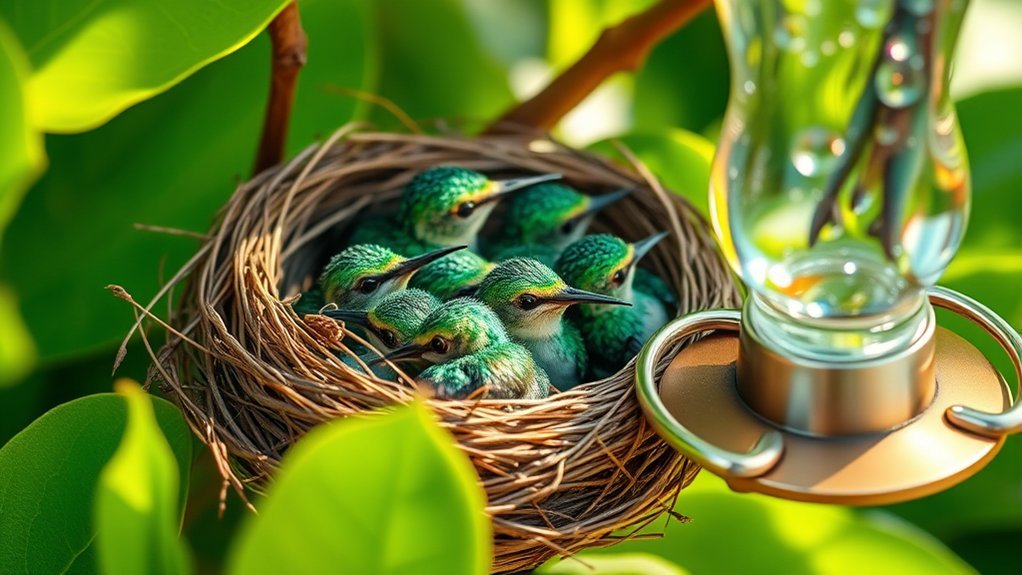 nectar and insects for nourishment