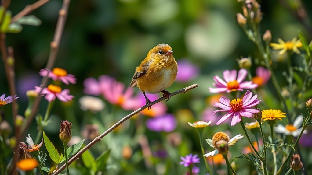 olive green small birds