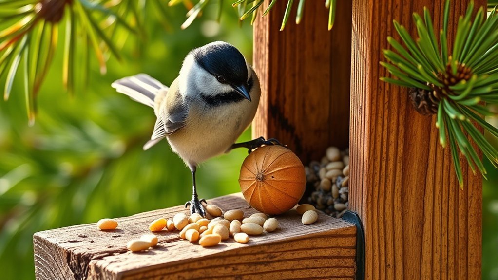 pine nuts nourish pet birds
