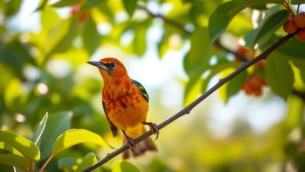 small vibrant bird species