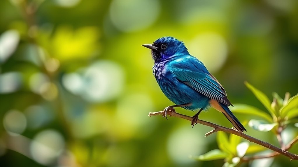 vibrant blue songbird delight