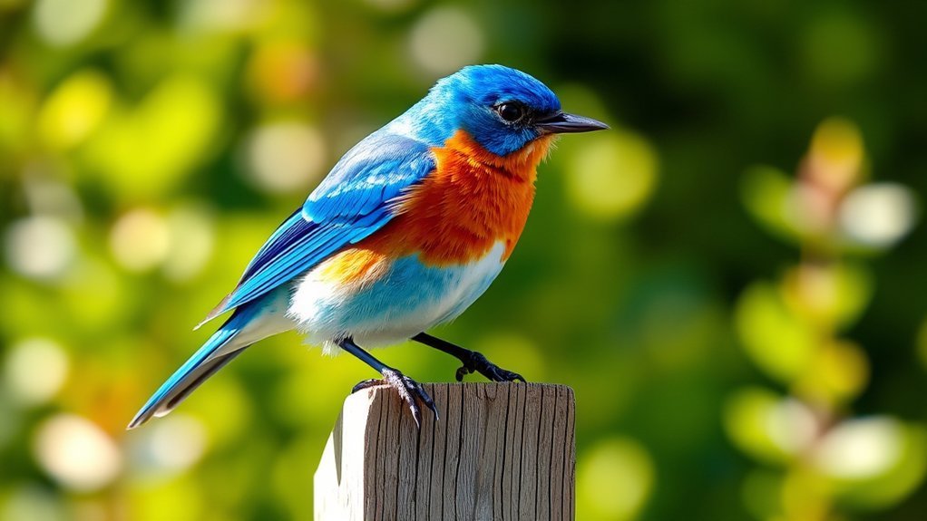 vibrant bluebird of eastern