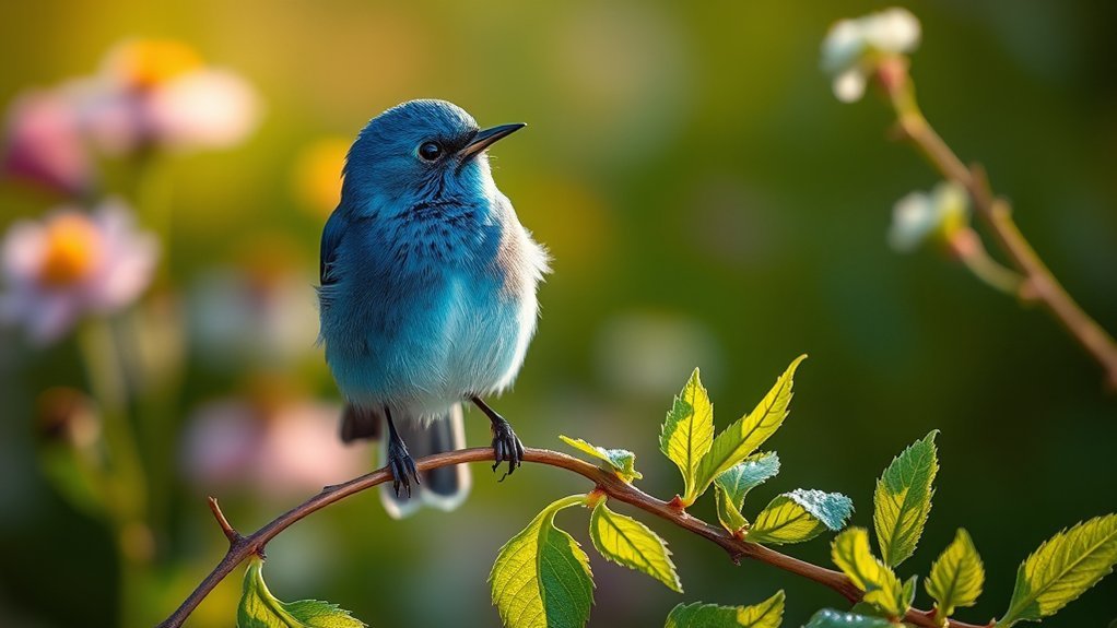 vibrant bluebird of elegance