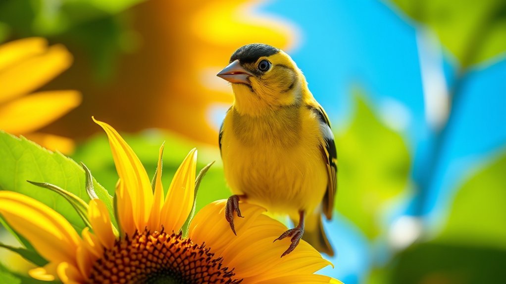 vibrant summer songbird symbol
