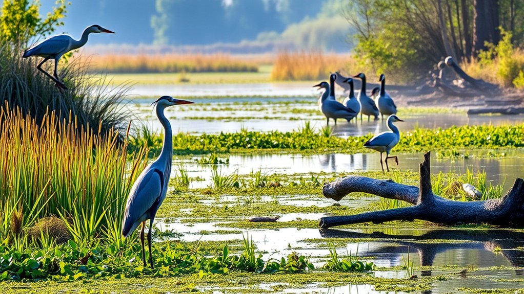waterfowl paradise in swamp